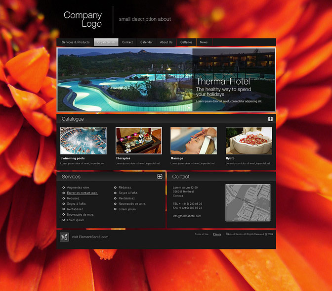Business Template with photo background