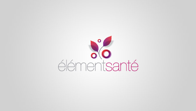 Logo Élément Santé - Fucsia version