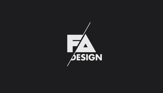 Logo FA Design - Negative version