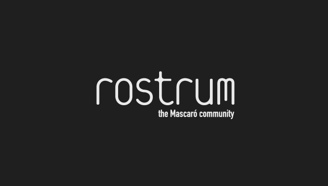 Logo Rostrum - Negative version