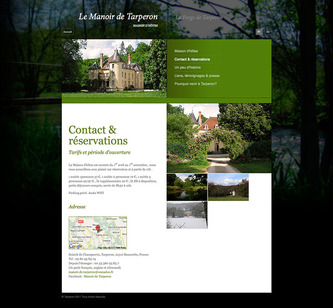 Le Manoir de Tarperon - Contact page